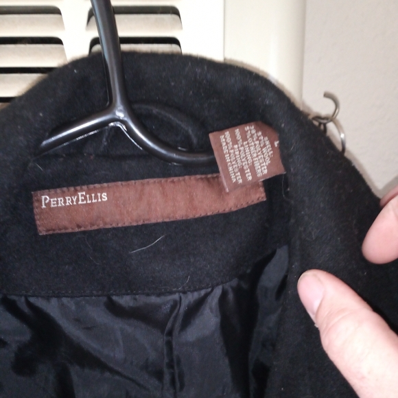 Perry Ellis shell wool zip up button jacket - Picture 6 of 8